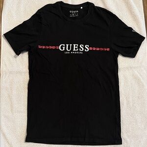 GUESS Black and Red Short Sleeve Tee NEVER WORN